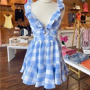 COPY - Ruffle Gingham Romper